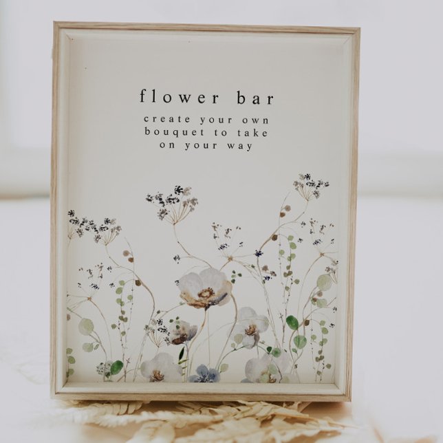 Póster Rótulo de la estación de flores Wildflower Bar (Subido por el creador)
