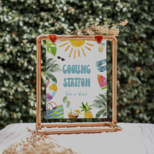 Póster Rótulo de la estación de refrigeración del Fiesta 