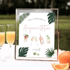 Póster Rótulo de la estación de resaca de la Bachelorette