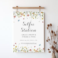 Rótulo de la estación Selfie de Flores Silvestres