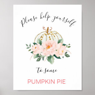 Póster Rótulo de la Fiesta de Cumpleaños de la Calabaza D