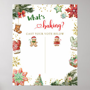 Póster Rótulo de la Junta de Votación de Winter Gingerbre