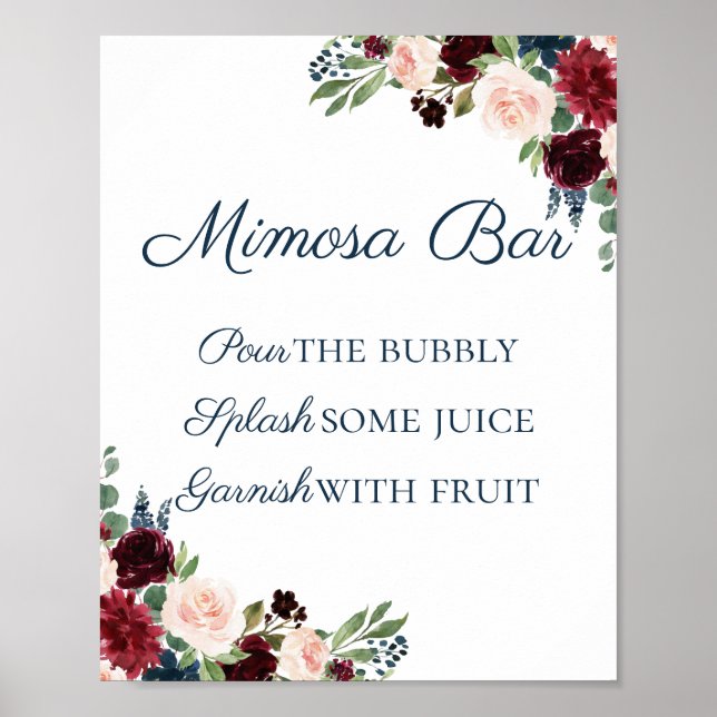 Póster Rótulo de la Marina Rusa y el Bar Marsala Floral M (Frente)