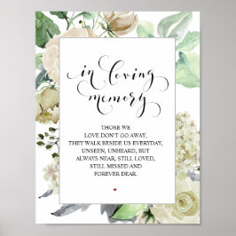 Póster Rótulo de la Mesa Conmemorativa de la Boda Clásica