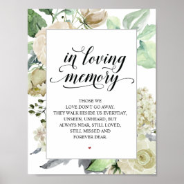 Póster Rótulo de la Mesa Conmemorativa de la Boda Clásica