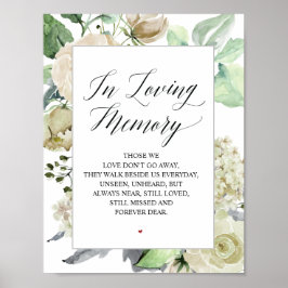 Póster Rótulo de la Mesa Conmemorativa de la Boda Clásica