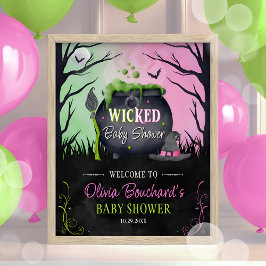 Póster Rótulo de la Mesa de Bienvenida de Baby Shower Wal