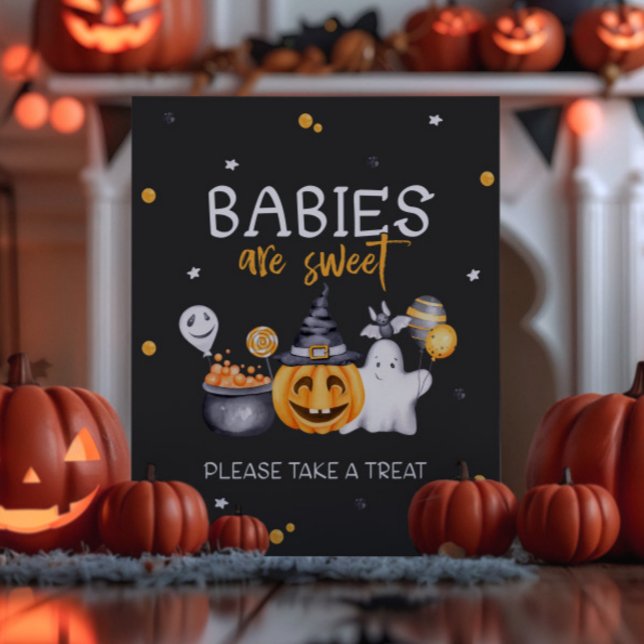 Póster Rótulo de la mesa de cumpleaños de Halloween Party (Subido por el creador)