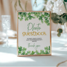 Póster Rótulo de la Mesa de Cumpleaños de Lucky One Shamr