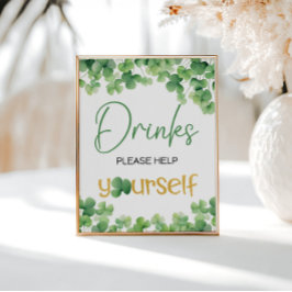 Póster Rótulo de la Mesa de Cumpleaños de Lucky One Shamr