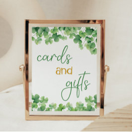 Póster Rótulo de la Mesa de Cumpleaños de Lucky One Shamr