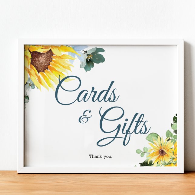 Póster Rótulo de la mesa de girasol de verano (Subido por el creador)