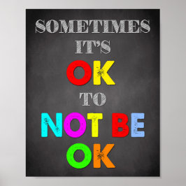 Póster Rótulo de la oficina de asesoramiento, está bien n