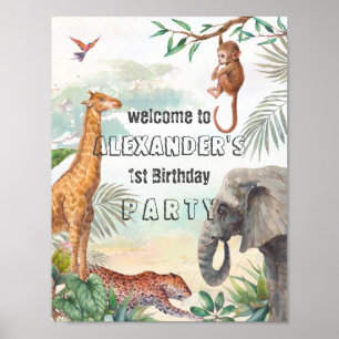 Póster Rótulo de la puerta de bienvenida de la fiesta de 
