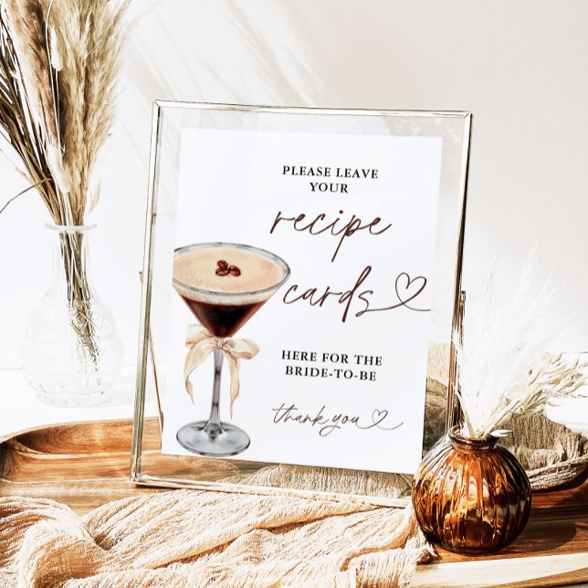 Póster Rótulo de la receta de Espresso Martini Bridal Rec (Subido por el creador)