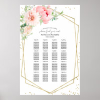 Rótulo de la tabla de asientos boda Elegante Rubor
