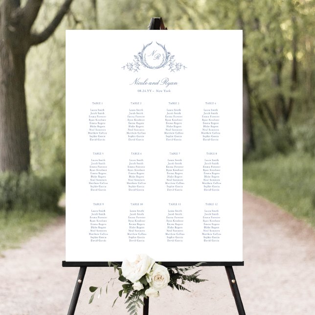 Póster Rótulo de la tabla de asientos del Boda monogramad (Subido por el creador)