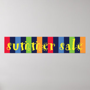 Póster Rótulo de la ventana de la venta del verano