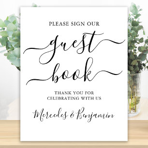 Póster Rótulo de libros de boda  caligrafía moderna