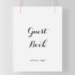 Póster Rótulo de libros de caligrafía moderna<br><div class="desc">Este moderno letrero de caligrafía es perfecto para una ducha rústica de boda o de novias. El diseño, sencillo y elegante, presenta una tipografía de escritura clásica y elegante en blanco y negro. Haz que la línea de texto en la parte inferior del cartel sea tuya, incluyendo la fecha, los...</div>