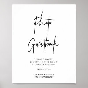 Póster Rótulo de libros de fotografía Boda moderna