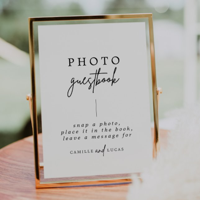 Póster Rótulo de libros de fotografía de Boda caligráfico (Subido por el creador)
