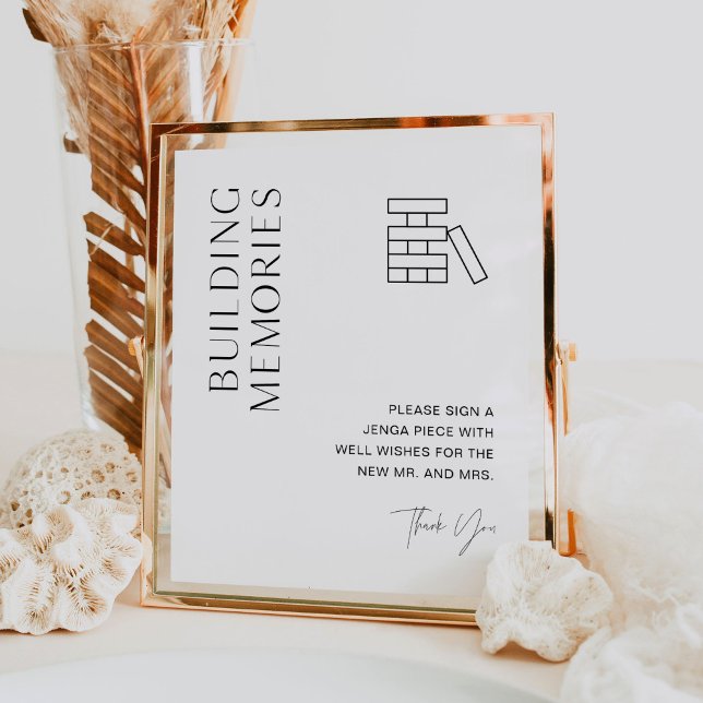 Póster Rótulo de libros de huéspedes HARLOW Boda Jenga (Subido por el creador)