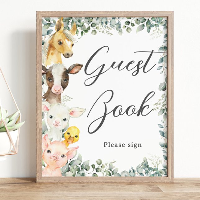 Póster Rótulo de libros para bebés de animales de granja  (Subido por el creador)