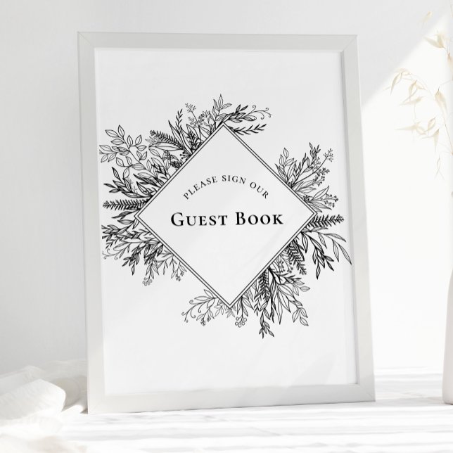 Póster Rótulo de libros para Bodas de verde blanco y negr (Subido por el creador)