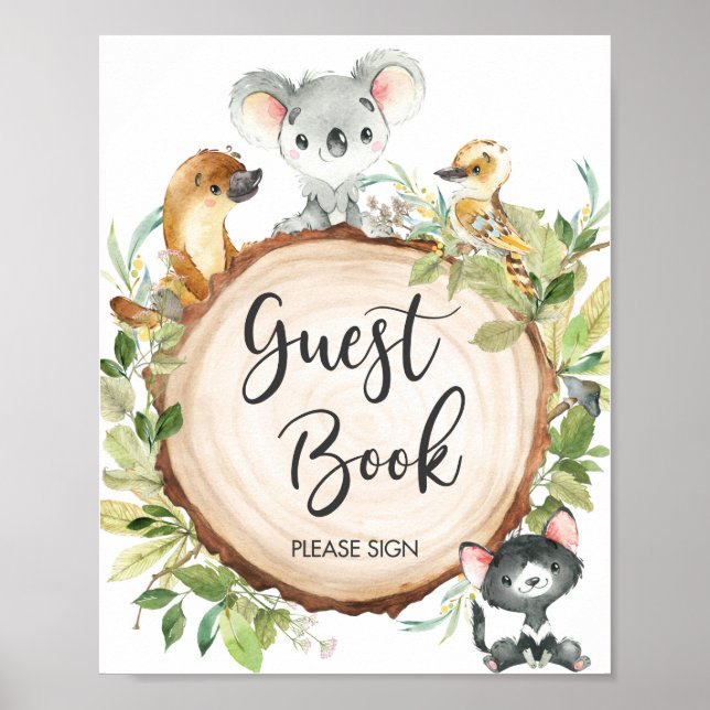 Póster Rótulo de libros para invitados de Australia Anima (Frente)