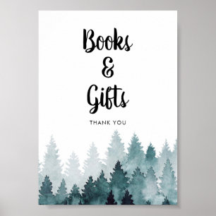 Póster Rótulo de Libros y Regalos