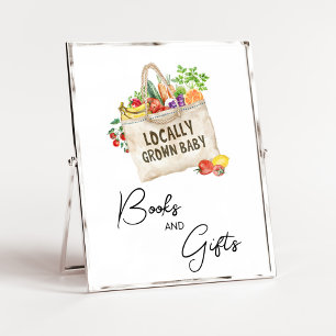 Póster Rótulo de libros y regalos de Baby Shower de produ