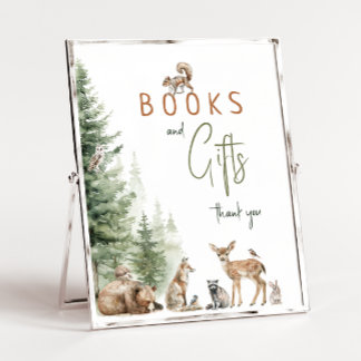 Póster Rótulo de libros y regalos para animales de Woodla