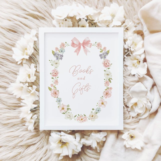 Póster Rótulo de libros y regalos para bebés de flores si (Subido por el creador)