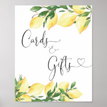 Rótulo de limoneros de color de agua y regalos