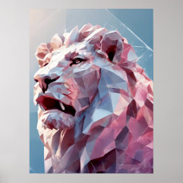 Póster Rótulo de Lion Zodiac
