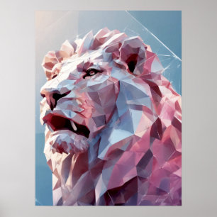 Póster Rótulo de Lion Zodiac