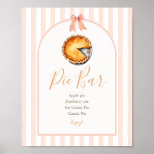 Póster Rótulo de Little Cutie Pie Naranja Gingham Pie Bar