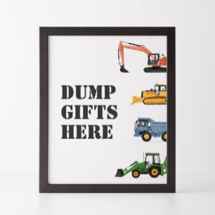 Póster Rótulo De Los Regalos De Dump De Cumpleaños De Los
