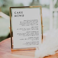 Rótulo de menú Boda de postre de la barra de postr
