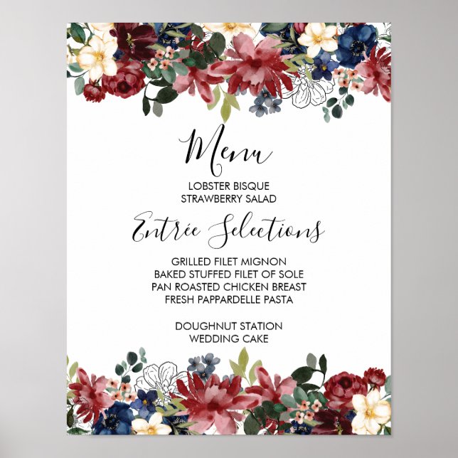 Póster Rótulo de menú de la Marina de Borgoña (Frente)