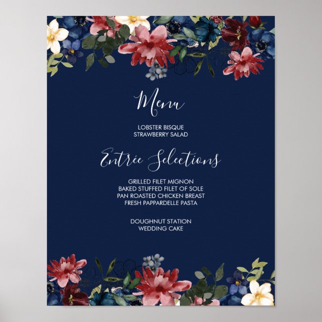 Póster Rótulo de menú de la Marina de Borgoña (Frente)