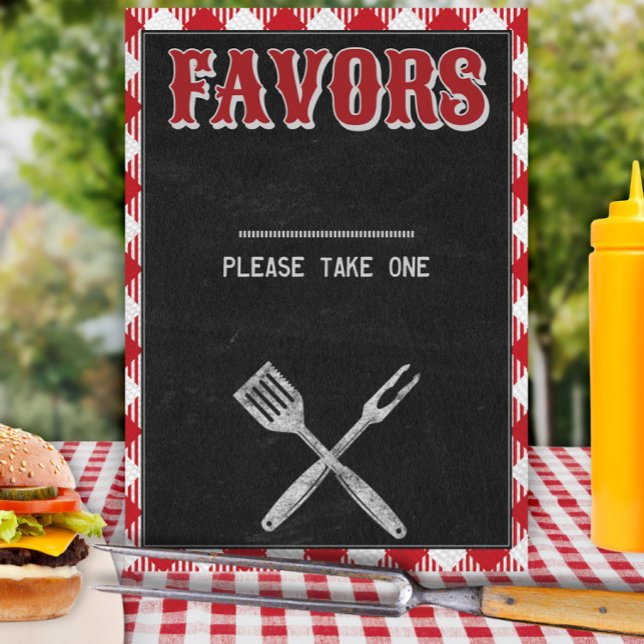 Póster Rótulo de mesa 8x10 BBQ BBQ Birthday Favors (Subido por el creador)