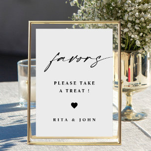 Póster Rótulo de mesa Boda de elegancia de caligrafía fav