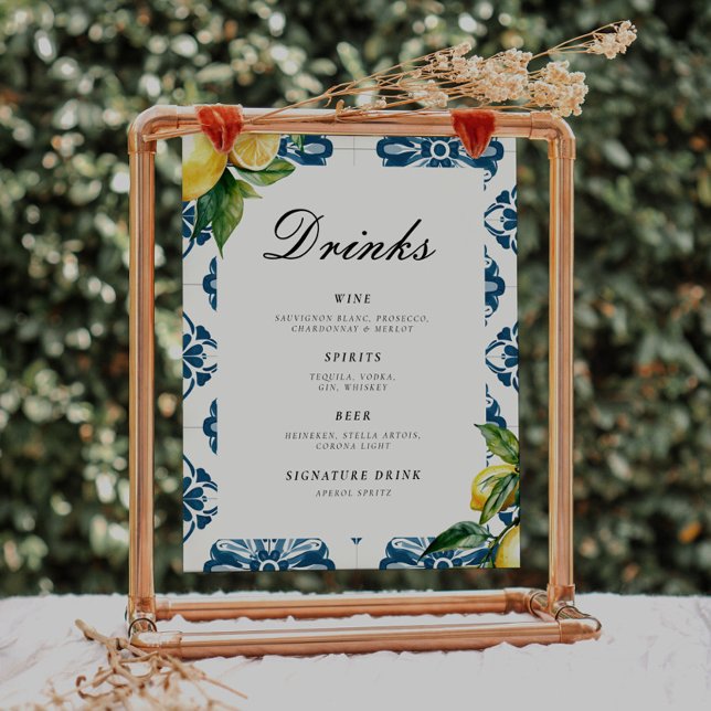 Póster Rótulo de mesa Boda Lemon Positano de la barra de  (Subido por el creador)