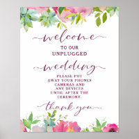 Rótulo de mesa Boda sin conexión floral de Moda en