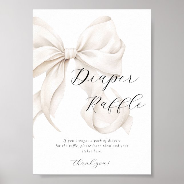 Póster Rótulo de mesa de barrido de pañales de barro blan (Frente)