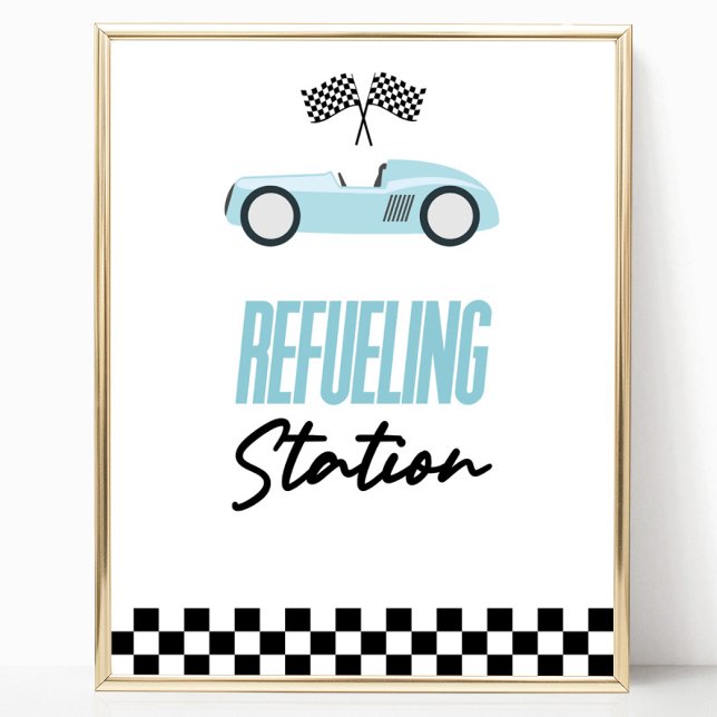 Póster Rótulo de mesa de bebidas de autos Blue Race de la (Subido por el creador)