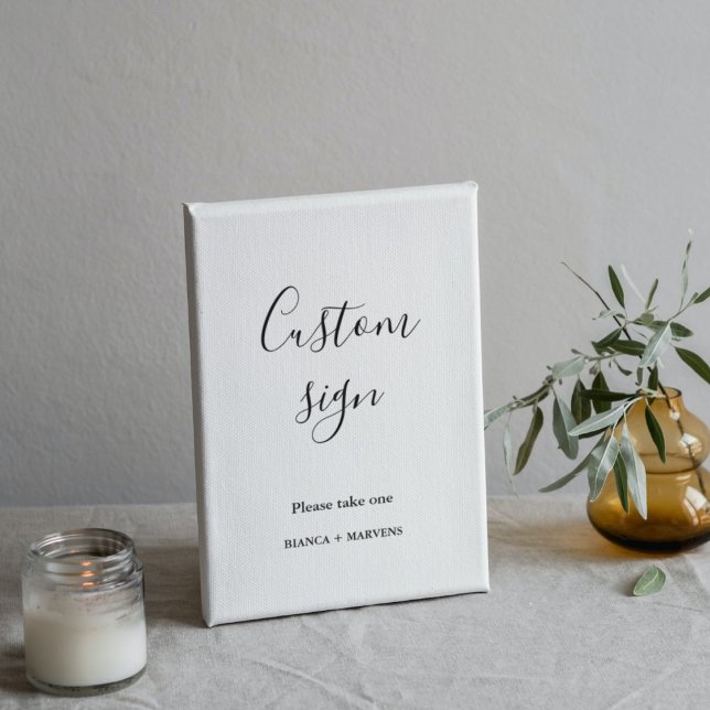 Póster Rótulo de mesa de boda de señas personalizado mini (Subido por el creador)