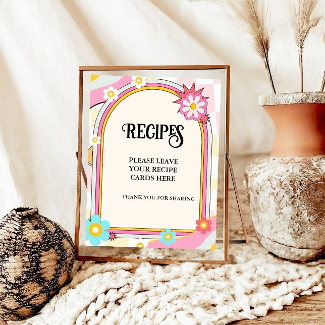 Póster Rótulo de mesa de cartas de las recetas Boho Dazed (Subido por el creador)